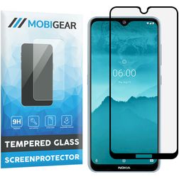 Mobigear Premium Nokia 6.2 Glazen Screenprotector - Case Friendly - Zwart