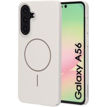 Mobiparts Slim Line Samsung Galaxy A56 MagSafe Hoesje Hardcase Backcover - Off White