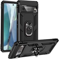Mobigear Armor Ring Google Pixel 7 Hoesje Hardcase Backcover Shockproof met Ringhouder - Zwart