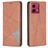 Mobigear Rhombus Slim Motorola Moto G84 Hoesje Bookcase - Bruin