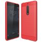Mobigear Brushed Slim Nokia 5 Hoesje Flexibel TPU Backcover - Rood