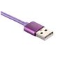 Mobigear Nylon USB-A naar USB-C Kabel 2 Meter - Paars
