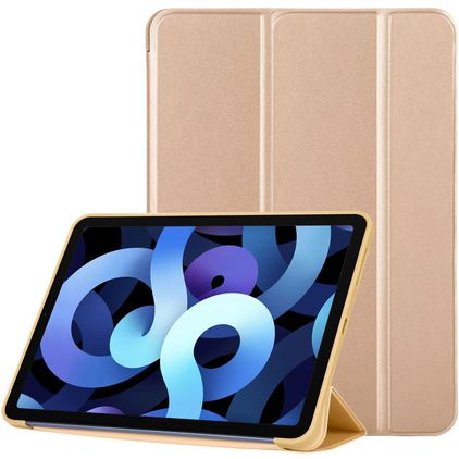 Mobigear Tri-Fold Gel iPad Air 4 (2020) Hoes TPU / Kunstleer Bookcase - Goud