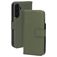 Mobiparts Samsung Galaxy A55 Hoesje Echt Leer Bookcase Portemonnee - Groen