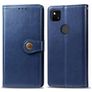 Mobigear Snap Button Google Pixel 4a Hoesje Bookcase Portemonnee - Blauw