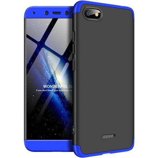 Mobigear TriGuard Xiaomi Redmi 6A Hoesje Hardcase Backcover - Zwart / Blauw