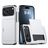 Mobigear Card iPhone 18 Pro Hoesje Hardcase Backcover Shockproof met Pasjeshouder - Zilver