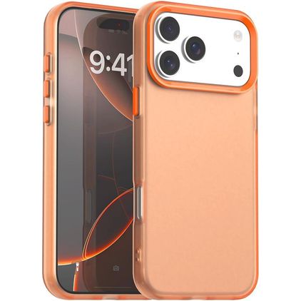 Mobigear Crystal iPhone 17 Pro Max Hoesje Hardcase Backcover - Oranje