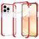 Mobigear Full Bumper iPhone 14 Pro Max Hoesje Hardcase Backcover Shockproof - Transparant / Rood