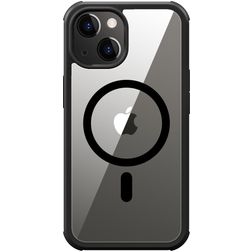 Valenta Full Cover iPhone 15 MagSafe Hoesje Gehard Glas Backcover Shockproof - Transparant / Zwart