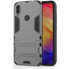 Mobigear Armor Stand Xiaomi Redmi Note 7 Hoesje Hardcase Backcover Shockproof met Standaard - Grijs Mobigear Armor Stand Xiaomi Redmi Note 7 Hoesje Hardcase Backcover Shockproof met Standaard - Grijs
