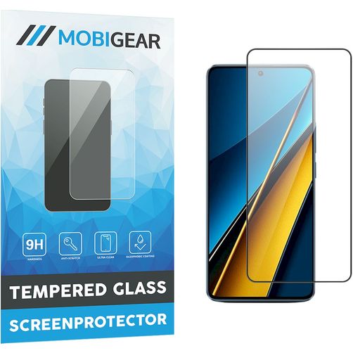 Mobigear Premium POCO X6 Glazen Screenprotector - Case Friendly - Zwart