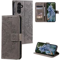 Mobigear Mandala Samsung Galaxy S25 FE Hoesje Bookcase Portemonnee - Grijs
