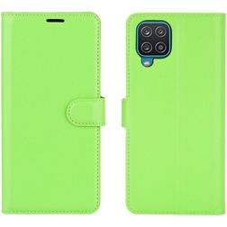 Mobigear Classic Samsung Galaxy A12 Hoesje Bookcase Portemonnee - Groen
