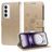Mobigear Flowers OPPO Reno 12 Pro Hoesje Bookcase Portemonnee - Goud