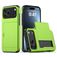 Mobigear Card iPhone 18 Pro Hoesje Hardcase Backcover Shockproof met Pasjeshouder - Groen