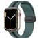 Mobigear Stripe Mag Siliconen Apple Watch Bandje Magneetsluiting - 42/41/40/38 mm - Zwart / Groen