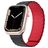 Mobigear Loop Mag Siliconen Apple Watch Bandje Magneetsluiting - 42/41/40/38 mm - Zwart / Rood