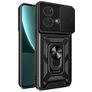Mobigear Armor Ring Cam Slide Motorola Edge 40 Neo Hoesje Hardcase Backcover Shockproof met Ringhouder en Camera Slider - Zwart