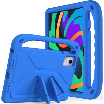 Mobigear AeroArmor Lenovo Tab P12 Kinder Tablethoes met Handvat + Stylus Houder - Blauw