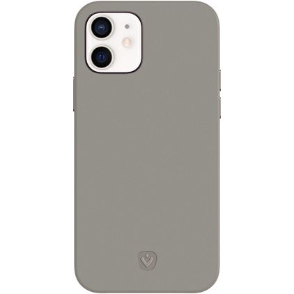 Valenta Snap Luxe iPhone 12 Mini Hoesje Echt Leer Backcover - Grijs