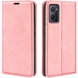 Mobigear Retro Slim OPPO A96 Hoesje Bookcase Portemonnee - Roze