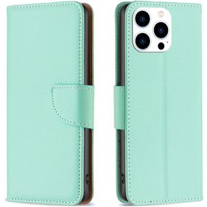 Mobigear Excellent iPhone 16 Pro Hoesje Bookcase Portemonnee - Groen