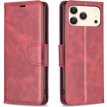 Mobigear Excellent iPhone 18 Pro Hoesje Bookcase Portemonnee - Rood