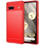 Mobigear Brushed Slim Google Pixel 7a Hoesje Flexibel TPU Backcover - Rood