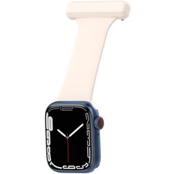 Mobigear Clip Verpleegkundige Apple Watch Bandje Speld - 49/46/45/44 mm - Wit