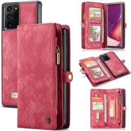 Caseme 008 Samsung Galaxy Note 20 Ultra Hoesje Uitneembare 2in1 Bookcase Portemonnee - Rood