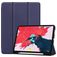 Mobigear Tri-Fold Gel iPad Pro 11 Inch (2018) Hoes TPU,Kunstleer Bookcase + Stylus Houder - Donkerblauw