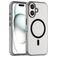 Mobigear Shockproof iPhone 16 MagSafe Hoesje Flexibel TPU Backcover - Transparant / Zwart