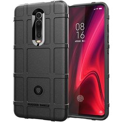 Mobigear Rugged Shield Xiaomi Mi 9T Hoesje Flexibel TPU Backcover Shockproof - Zwart