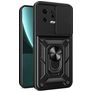 Mobigear Armor Ring Cam Slide Xiaomi 13 Hoesje Hardcase Backcover Shockproof met Ringhouder en Camera Slider - Zwart