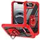 Mobigear Crystal Ring iPhone 16e Hoesje Hardcase Backcover met Ringhouder - Rood