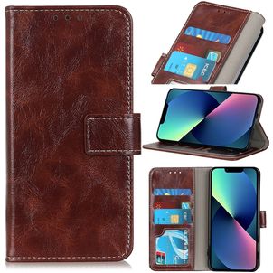 Mobigear Basic iPhone 14 Hoesje Bookcase Portemonnee - Bruin