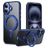 Mobigear Frosted Mag iPhone 17 MagSafe Hoesje Hardcase Backcover met Standaard - Blauw