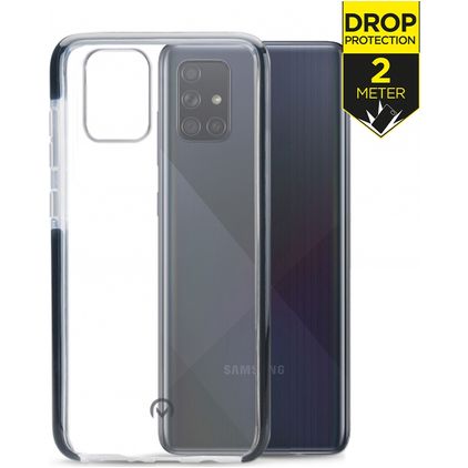 Mobilize Shatterproof Samsung Galaxy A71 Hoesje Hardcase Backcover Shockproof - Transparant / Zwart