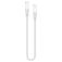 Mobilize Strong Nylon USB-C naar USB-C Kabel 0.2 Meter - Wit