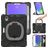 Mobigear RingGuard iPad Mini 7 (2024) Hoes Hard Kunststof,Siliconen Backcover + Stylus Houder + Schouderband + Standaard - Zwart