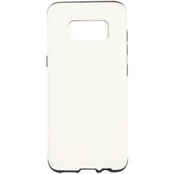 Mobigear Racing Samsung Galaxy S8 Plus Hoesje Flexibel TPU Backcover - Wit