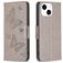 Mobigear Butterfly iPhone 15 Hoesje Bookcase Portemonnee - Grijs