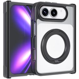Mobigear Shockproof iPhone Duo MagSafe Hoesje Hardcase Backcover met Standaard - Zwart
