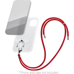 My Style Lanyard Universeel Telefoonkoord Verstelbaar - Rood