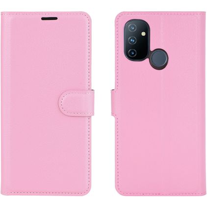 Mobigear Classic OnePlus Nord N100 Hoesje Bookcase Portemonnee - Roze
