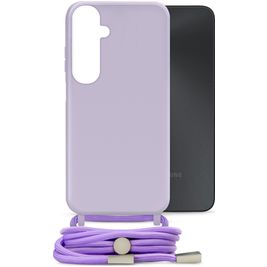 Mobilize Lanyard Gelly Samsung Galaxy A05s Flexibel TPU Hoesje met koord - Pastel Purple