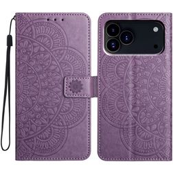Mobigear Mandala iPhone 18 Pro Max Hoesje Bookcase Portemonnee - Paars