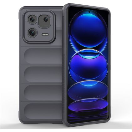 Mobigear Bumpy Xiaomi 13 Pro Hoesje Flexibel TPU Backcover - Antraciet