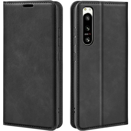 Mobigear Retro Slim Sony Xperia 5 IV Hoesje Bookcase Portemonnee - Zwart